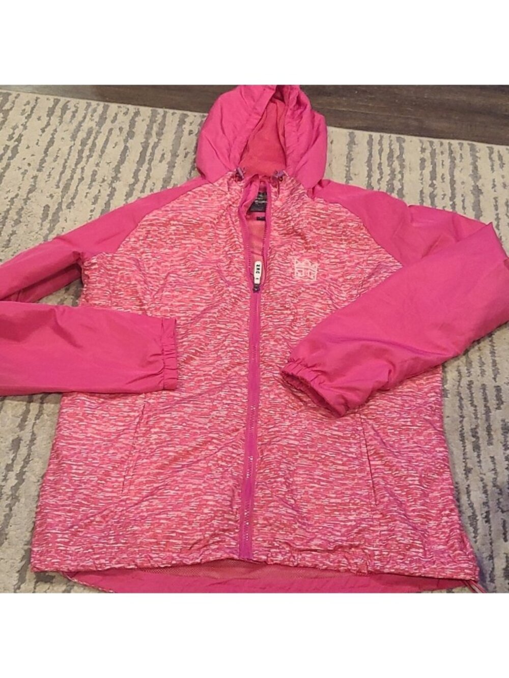 NWOT Coconut creek pink hooded windbreaker jacket